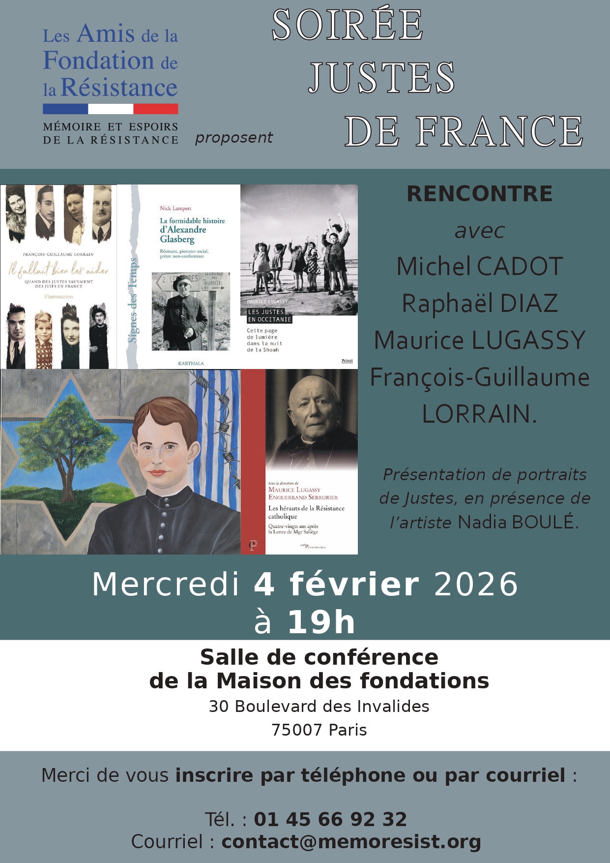 Affiche évènement Soirée Justes de France